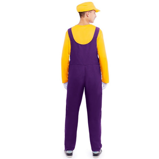 Costume da Idraulico Wario Cattivo per adulto