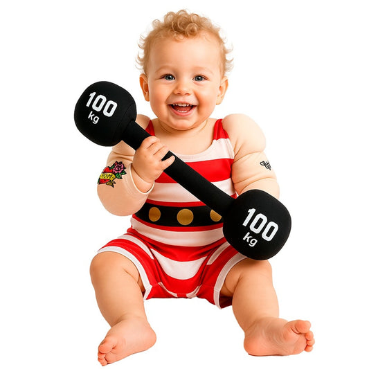 Costume da Forzuto Muscoloso a Righe per neonato