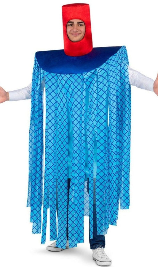 Costume da mocio blu per adulto