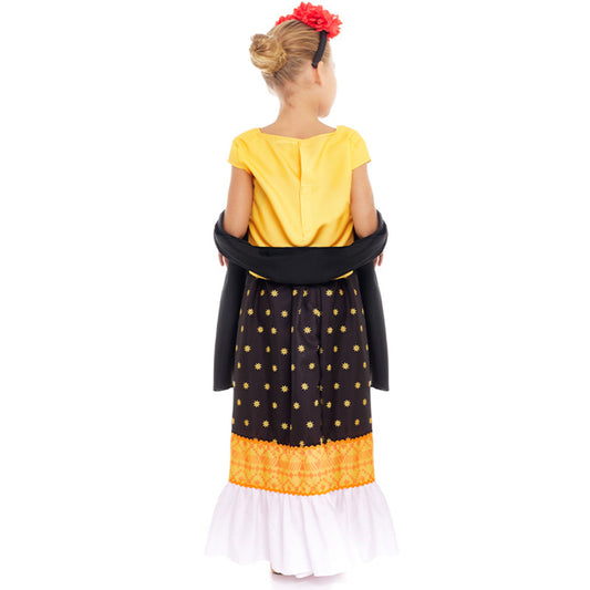 Costume da Frida Kahlo Fiori per bambina