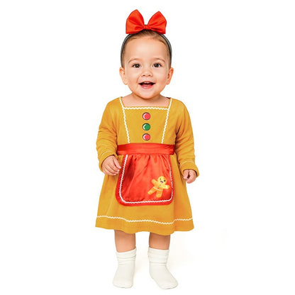 Costume da Biscotto allo Zenzero con Fiocco per Bambino