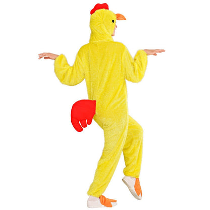 Costume da gallina in peluche per adulto