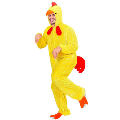 Costume da gallina in peluche per adulto