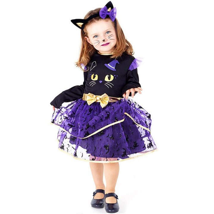 Costume da strega gattina per bambina