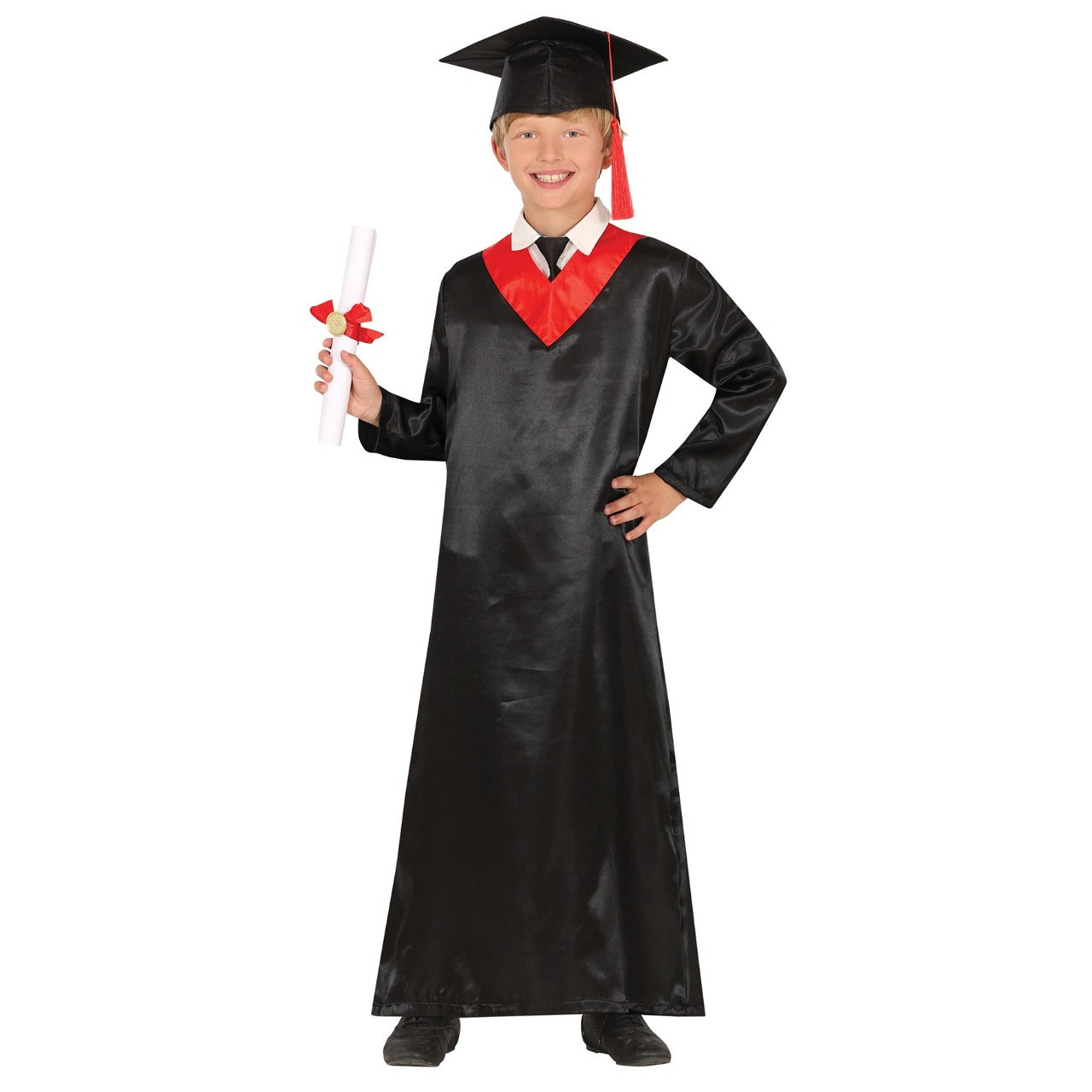 Costume da Laureato Classico Rosso per bambino