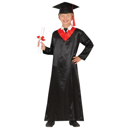 Costume da Laureato Classico Rosso per bambino