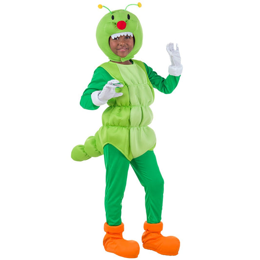 Costume da verme verde per bambino