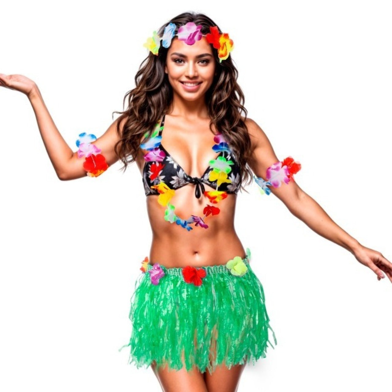Costume da Hawaiana Verde per donna