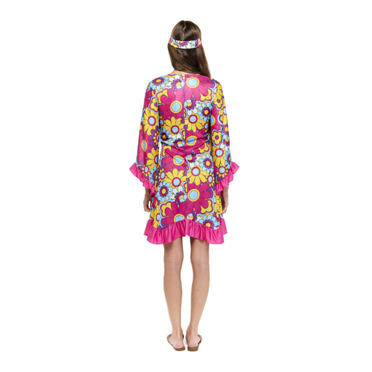 Costume da Hippie Fucsia per donna