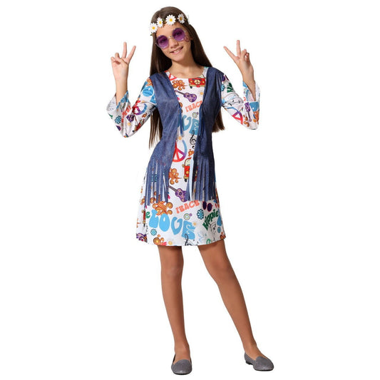 Costume da Hippie multicolore per bambina