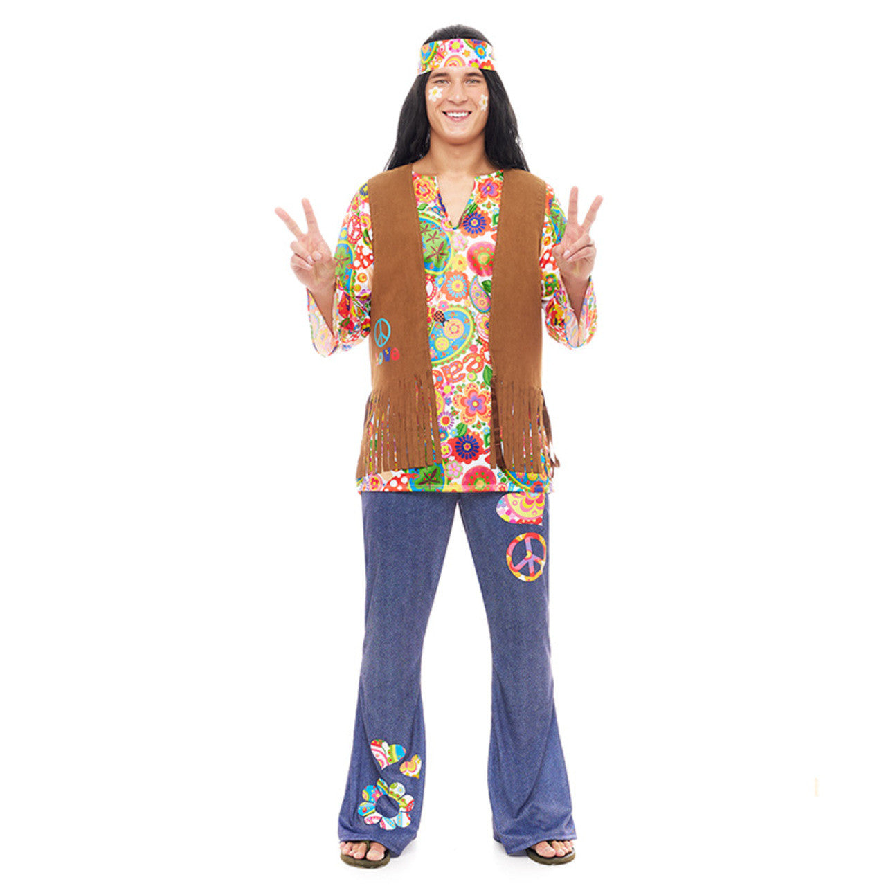 Costume da hippie della pace per uomo