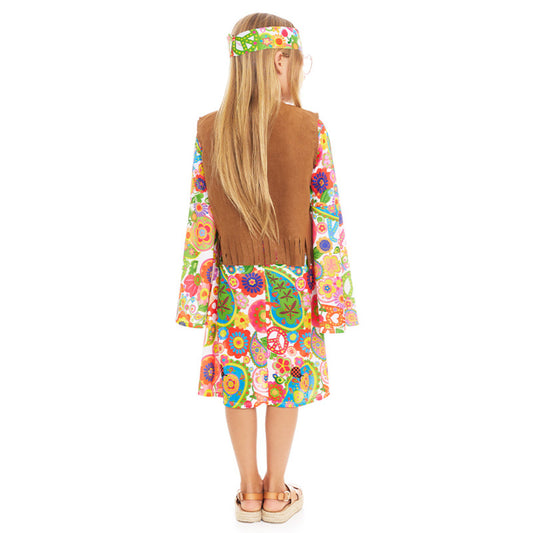 Costume da hippie della pace per bambina