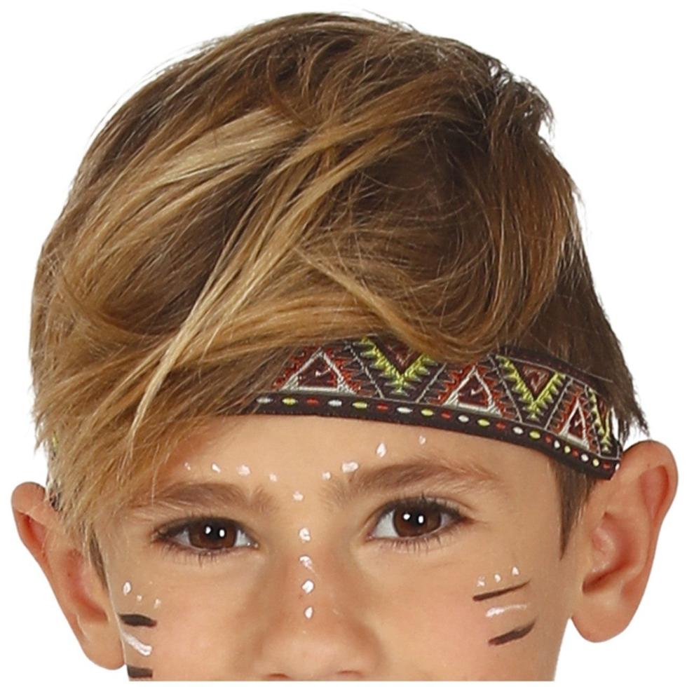 Costume indiano marrone con frange per bambino Costume indiano marrone con frange per bambino