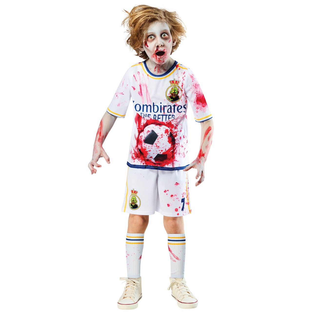 Costume da Calciatore di Calcio Zombie Reale per bambino 