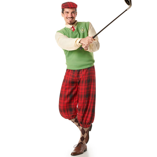 Costume da Giocatore di Golf a Quadri per uomo