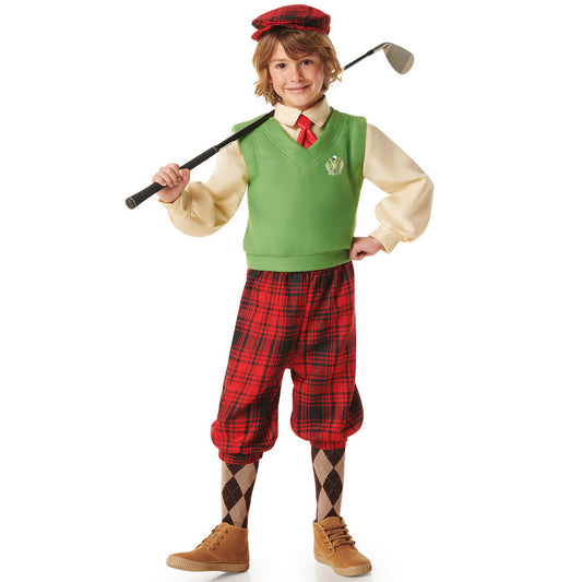 Costume da Giocatore di Golf a Quadri per bambino