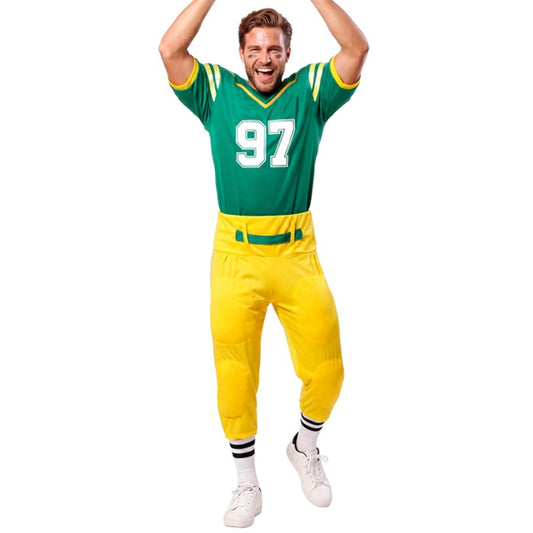 Costume da Giocatore di Rugby verde da uomo