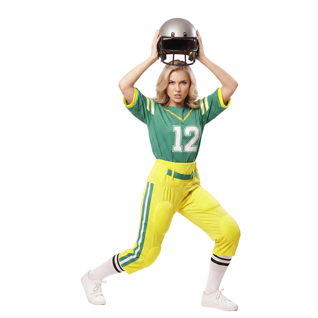 Costume da Giocatrice di Rugby verde per donna