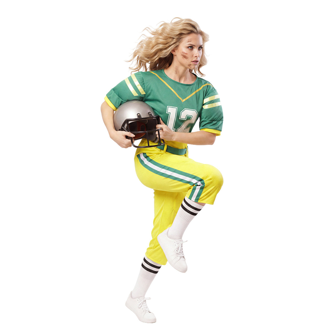 Costume da Giocatrice di Rugby verde per donna