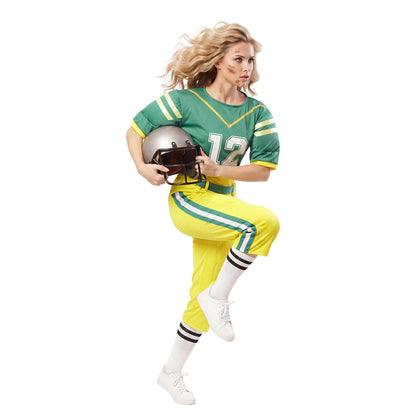 Costume da Giocatrice di Rugby verde per donna