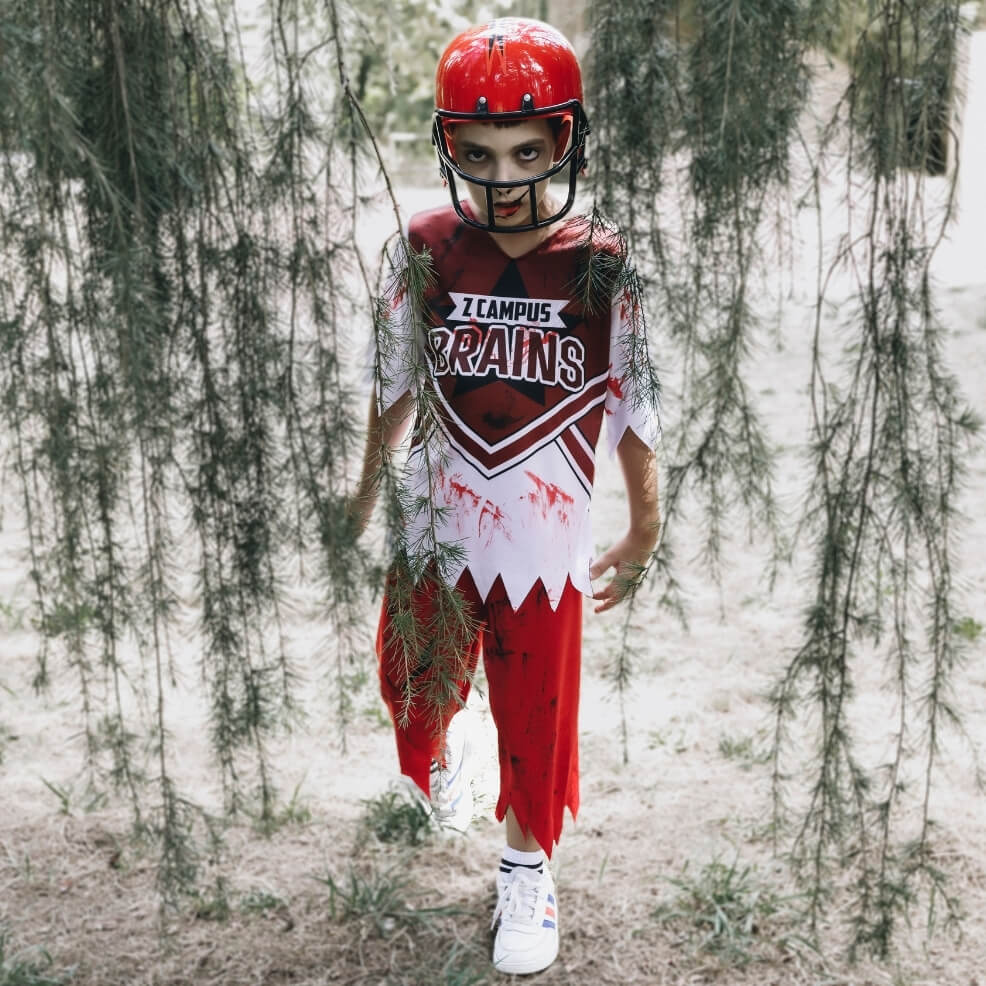 Costume da Giocatore di Rugby zombie per bambino