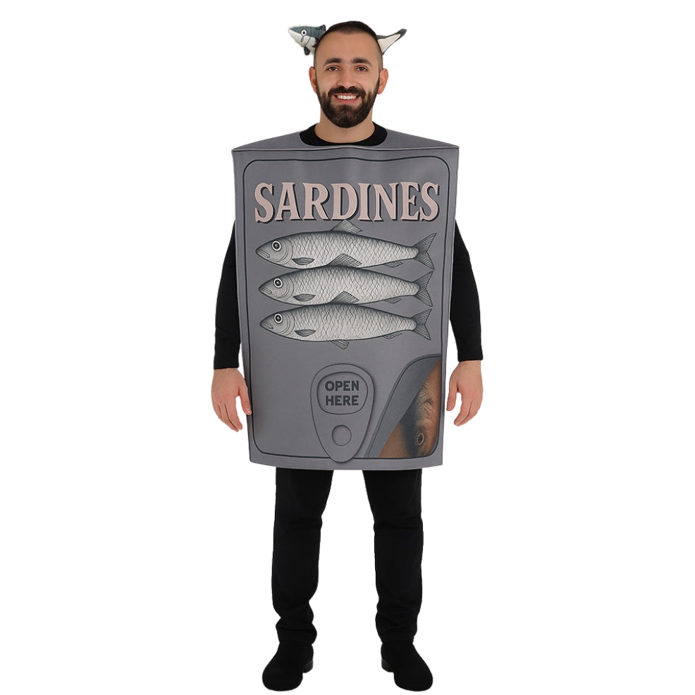 Costume di Scatola di Sardine per adulti