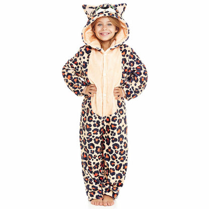 Costume da leopardo  in peluche per bambini