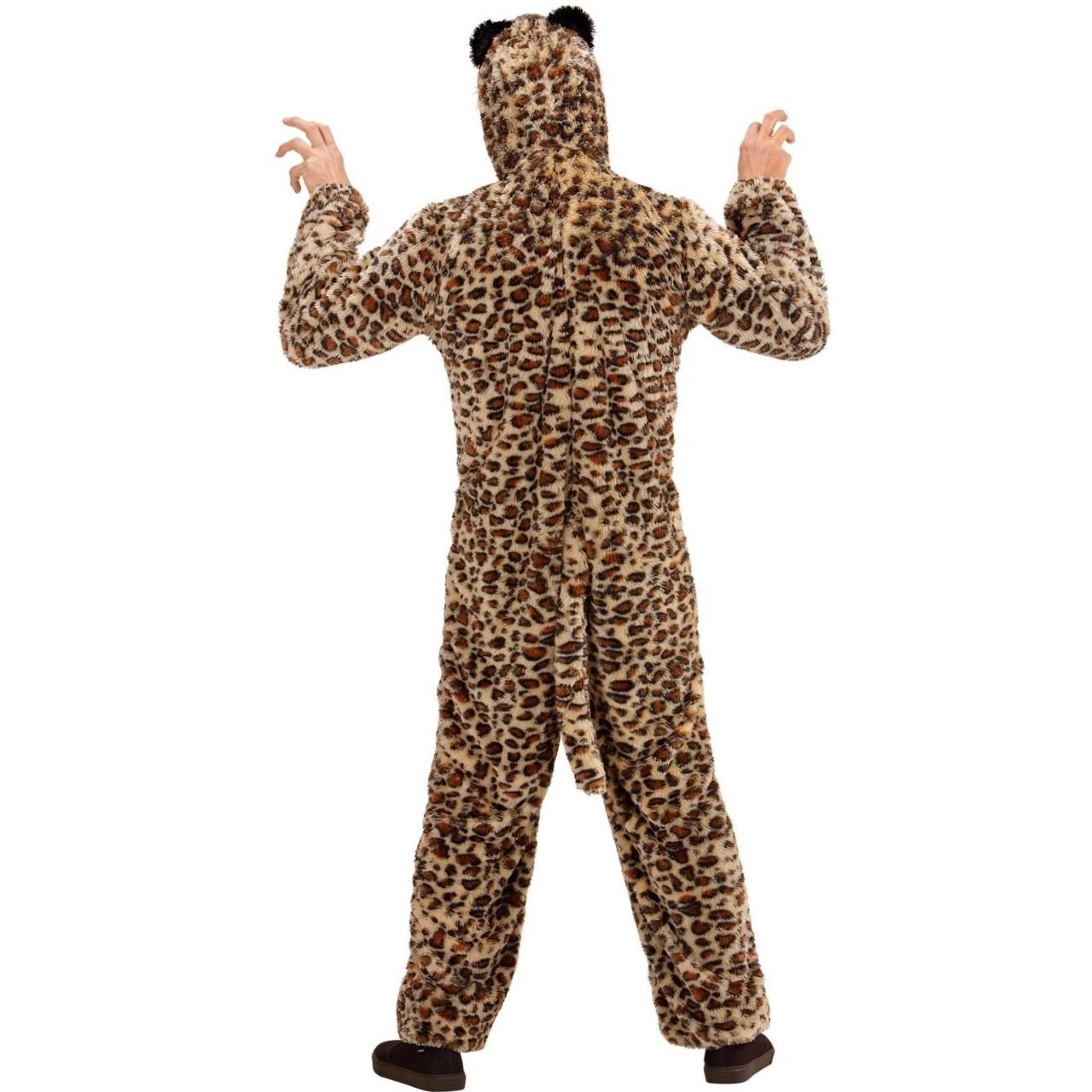 Costume da leopardo in morbido peluche per adulto