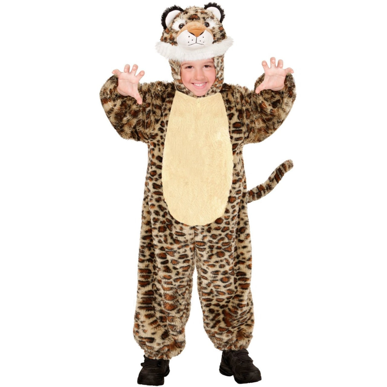 Costume da leopardo in morbido peluche per bambini