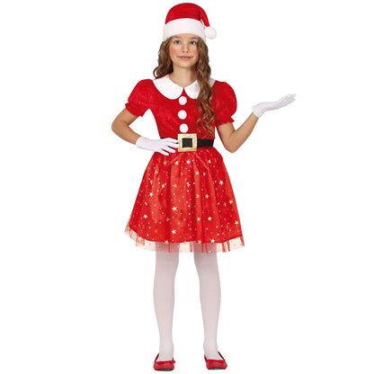 Costume da Mamma Noel Glitter per bambina