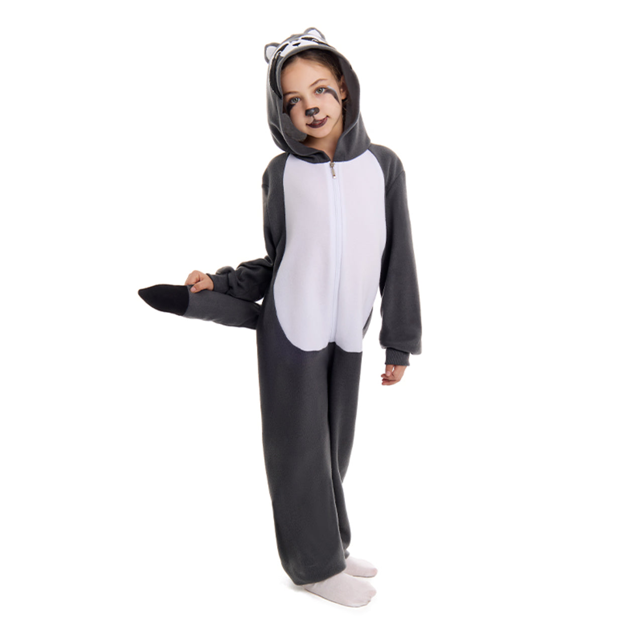 Costume da procione grigio per bambino