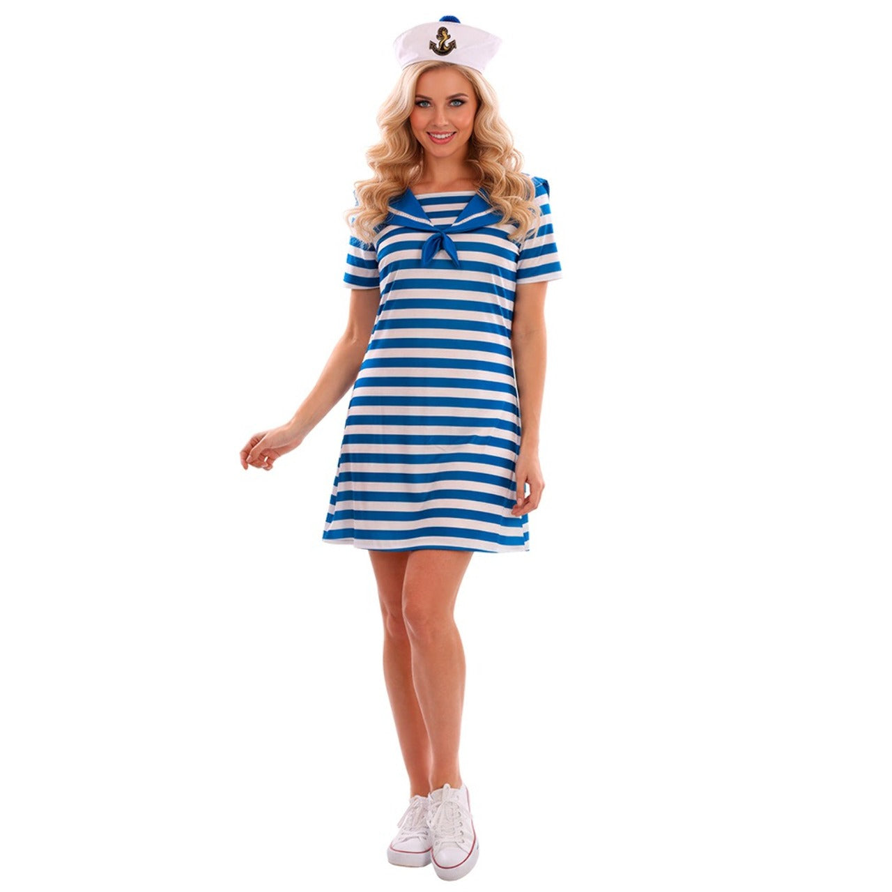 Costume da Marinaia Blu a Righe per donna
