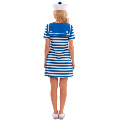 Costume da Marinaia Blu a Righe per donna