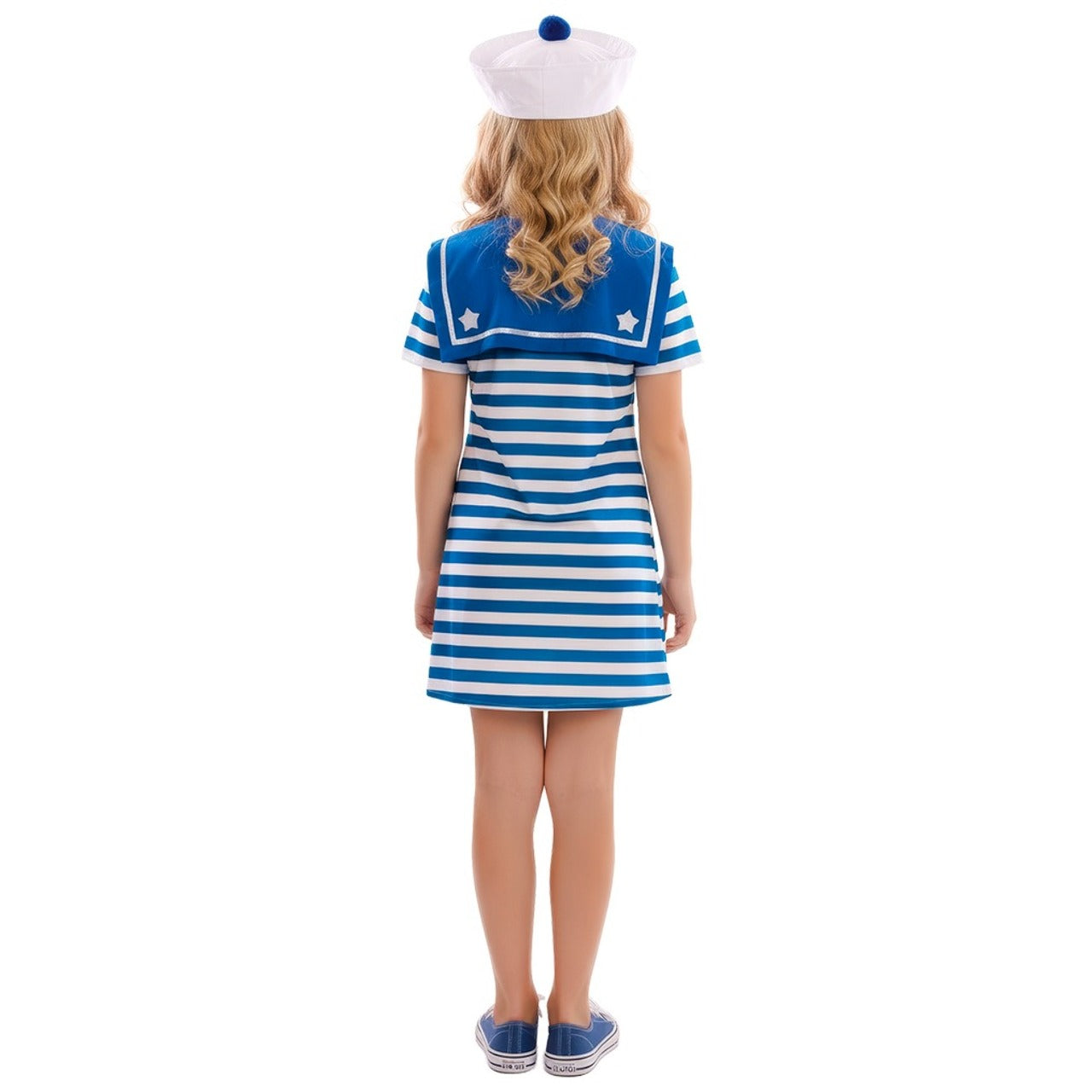 Costume da Marinaia Blu a Righe per bambina