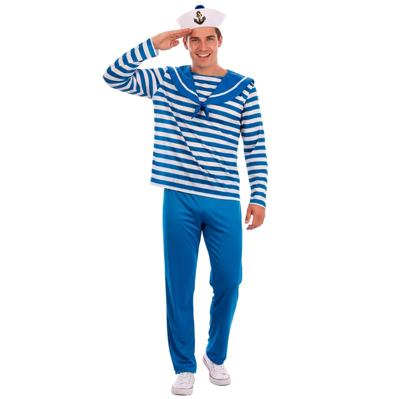 Costume da Marinaio a Righe Blu per uomo