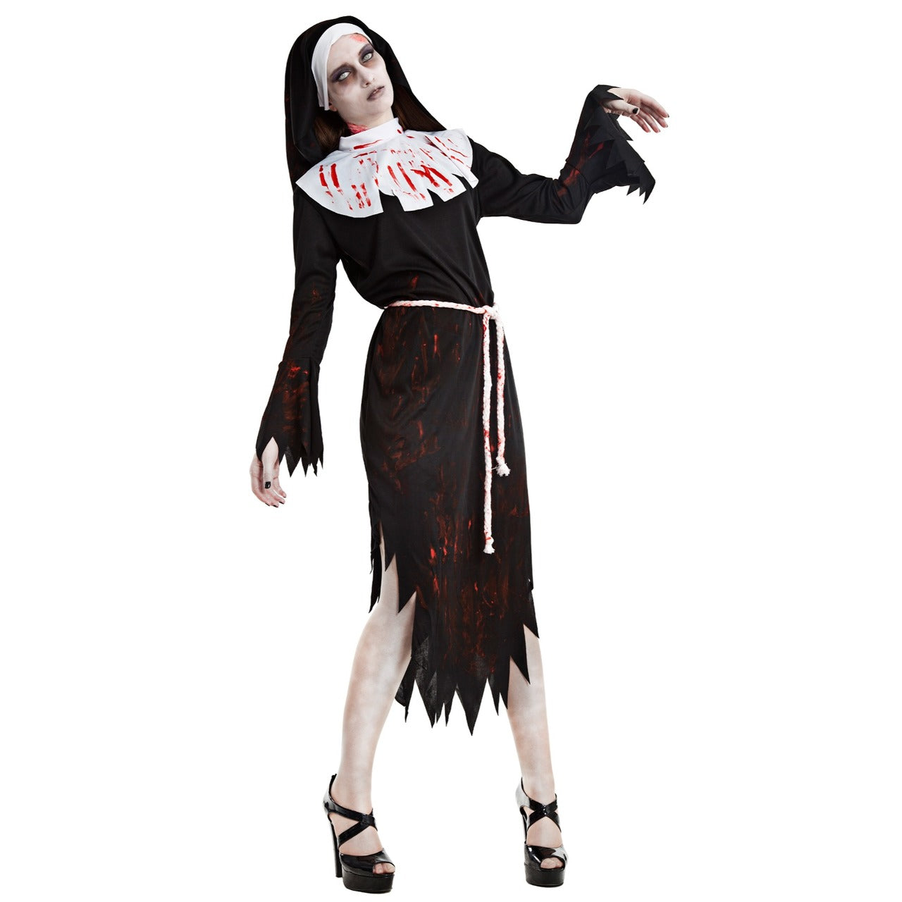 Costume da Suora Zombie Insanguinata per donna