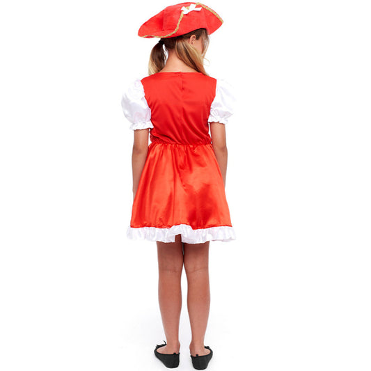 Costume da moschettiere rosso per bambina