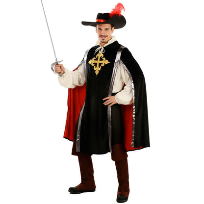 Costume da Moschettiere Nero per adulto 