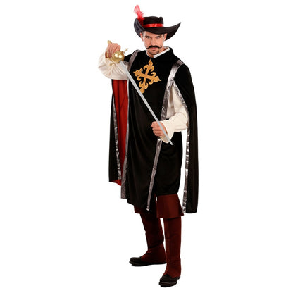 Costume da Moschettiere Nero per adulto 
