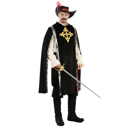 Costume da Moschettiere Nero per adulto 