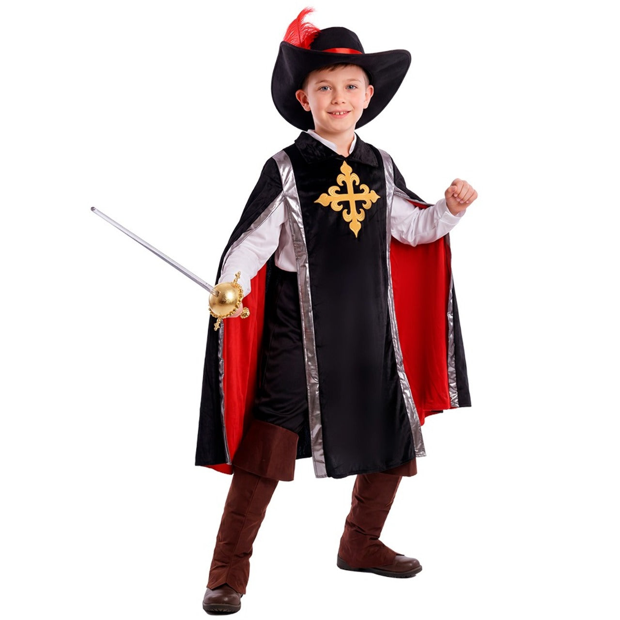 Costume da Moschettiere Nero per bambino