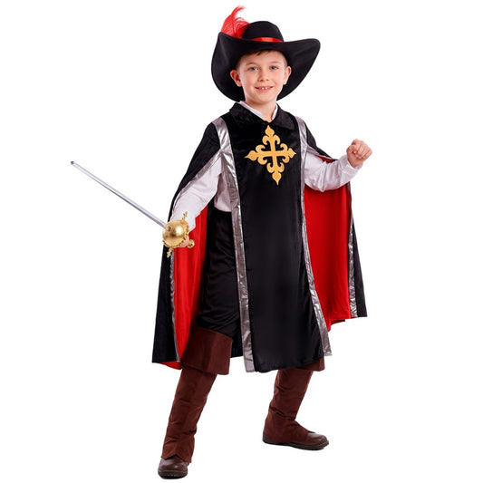 Costume da Moschettiere Nero per bambino