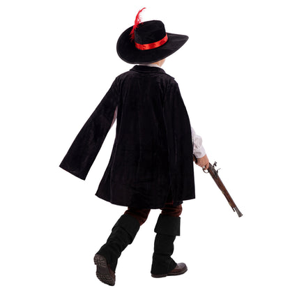 Costume da Moschettiere Nero per bambino