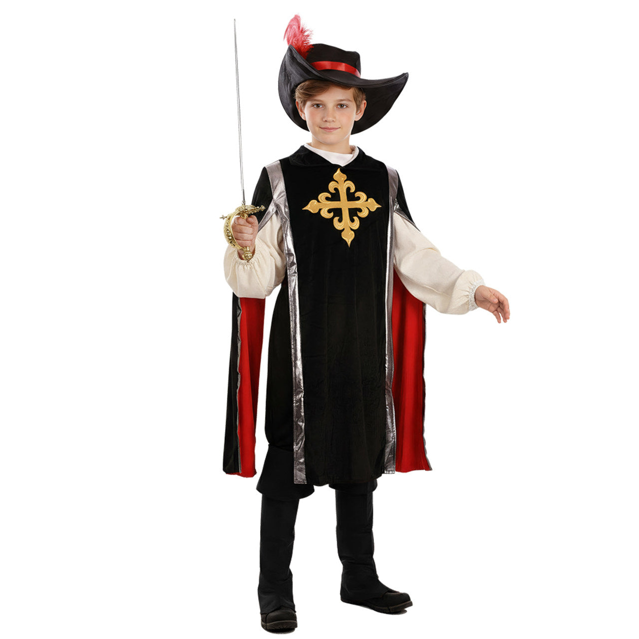 Costume da Moschettiere Nero per bambino
