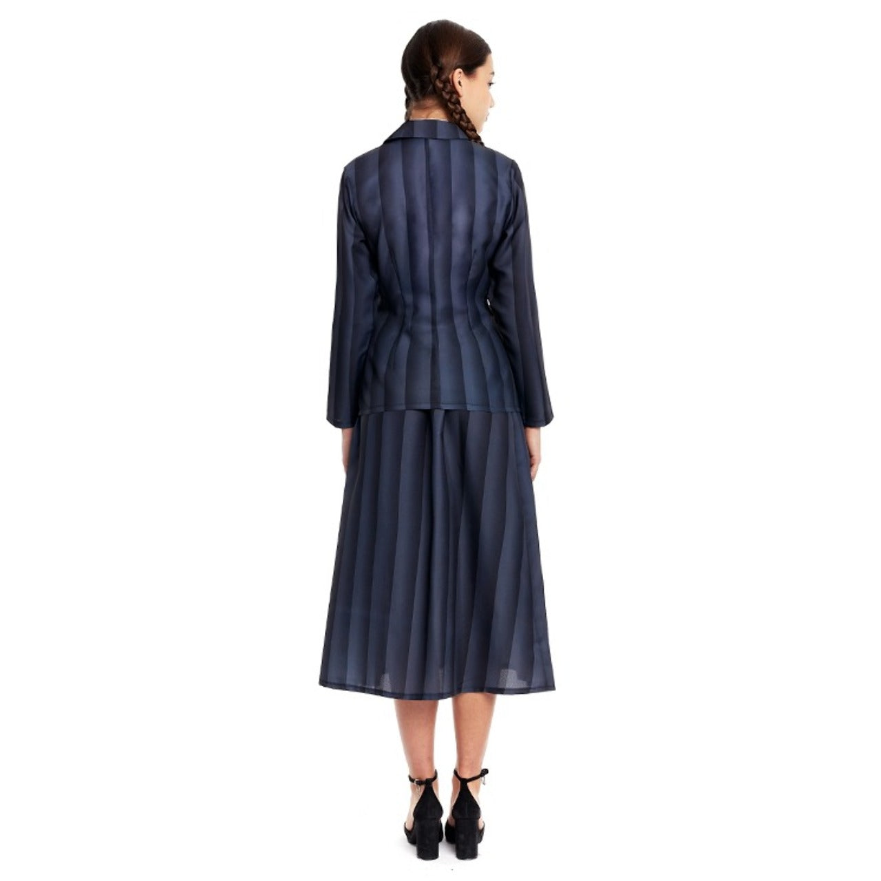 Costume da Ragazza Siniestra a Righe per donna