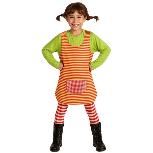 Di Carnevale Bimba Pippi Calzelunghe Costume Bambina Costume Da