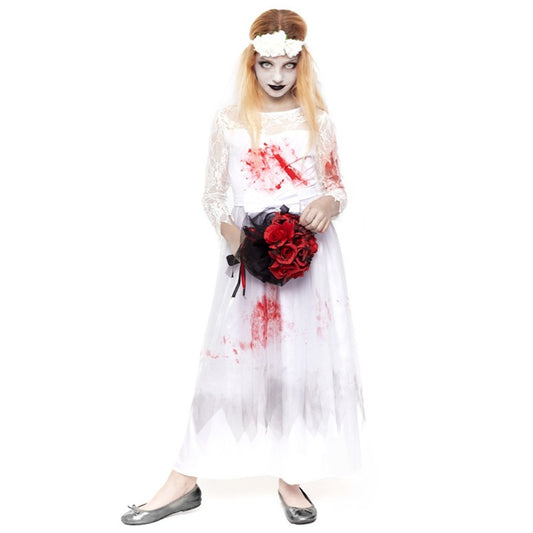 Costume da Sposa Zombie Sanguinaria per bambina