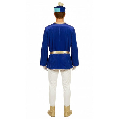 Costume da Paggio Reale Blu Deluxe per adulto 
