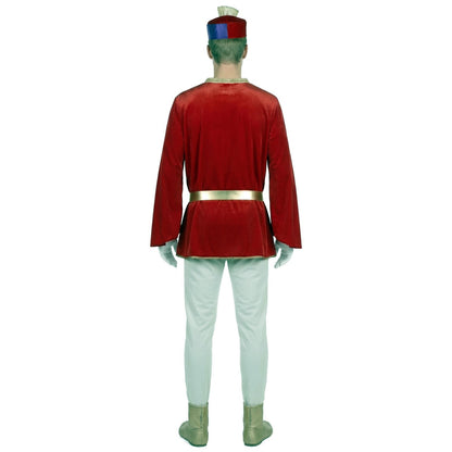 Costume da Paggetto Reale Rosso Deluxe per adulto  