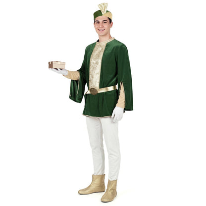 Costume da Paggio Reale Verde Deluxe per adulto 
